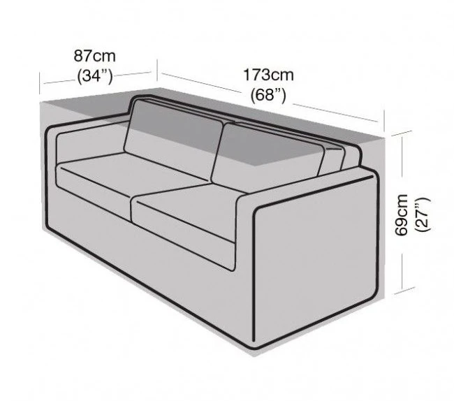 Rattan 2-3 Seater Small Sofa Cover - Image 2