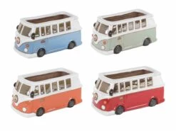 Glazed Ceramic Campervan Planter - Various Colours