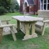 Churnet Valley Ergo 4 Seat Table Set - 2 X Benches