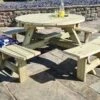 Churnet Valley Westwood Round 8 Seat Picnic Table