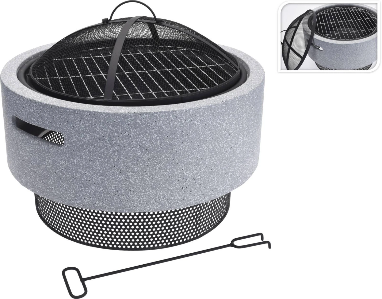 Koopman Turin Fire Bowl MgO With BBQ Rack