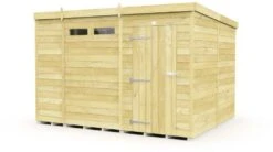DIY Sheds Pent Security Shed - Single Door